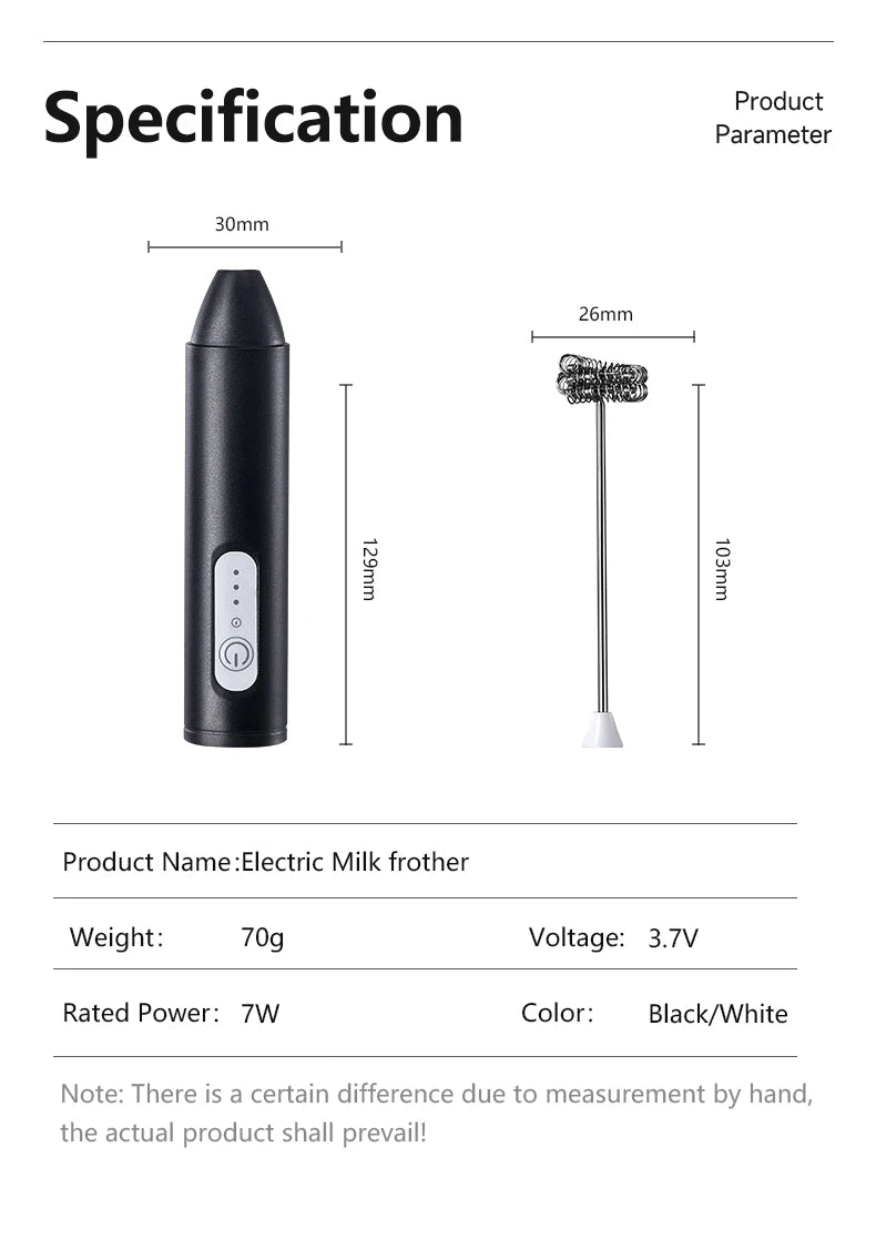 Wireless 3-Speed Milk Frother